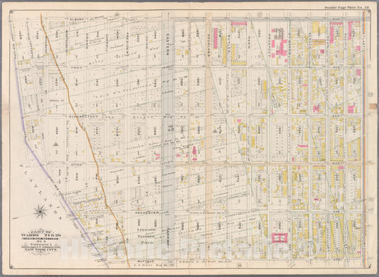 Historic Map - 1898 Brooklyn (New York, N.Y.) Plate No. 18: [Bounded By Albany Avenue, Atlantic Avenue, Buffalo Avenue And East New York Avenue.] - Vintage Wall Art