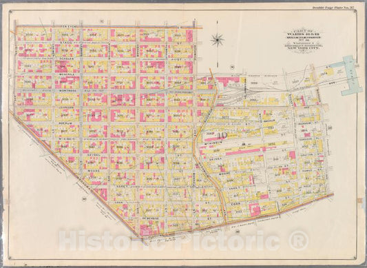 Historic Map - 1898 Brooklyn (New York, N.Y.) Plate No. 37: [Ten Eyck Street, Bushwick Ave, Meserole Street, Morgan Ave, Flushing Ave, Broadway And Union Ave.] - Vintage Wall Art