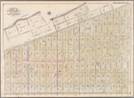 Historic Map - 1898 Brooklyn (New York, N.Y.), [Jamaica, Miller, Highland Boulevard, Forcetube, Jamaica, Dresden, Atlantic, Berriman, Pitkin And Williams .] - Vintage Wall Art
