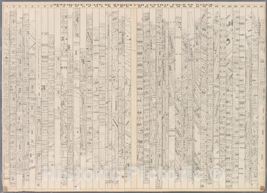 Historic Map - 1898 Brooklyn (New York, N.Y.), Reference Plate Of Strips For Central Fold Of Pages. - Vintage Wall Art