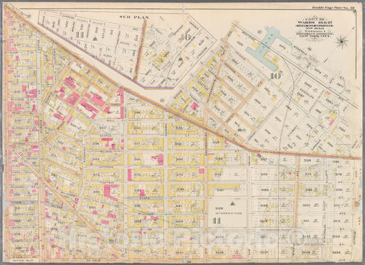 Historic Map - 1898 Brooklyn (New York, N.Y.) Plate No. 38: [Flushing Ave, Morgan Ave, Montrose Ave, Varick Ave, Meserole Street, City Line And De Kalb Ave.] - Vintage Wall Art