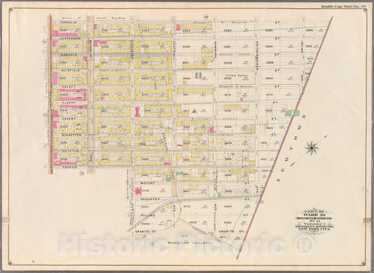 Historic Map - 1898 Brooklyn (New York, N.Y.),No. 40: [Cornelia, Irving, Halsey, Knickerbocker, Chauncey, Hamburg, Granite, Evergreen, Cooper And Broadway. - Vintage Wall Art