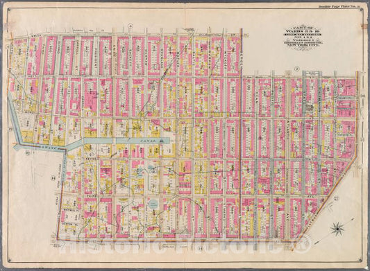 Historic Map - 1898 Brooklyn (New York, N.Y.), No. 3: [Smith, Bergen, Hoyt, Fulton, Flatbush, Fourth, First, (Gowanus Canal) Bond, Fourth Hoyt And Fifth .] - Vintage Wall Art