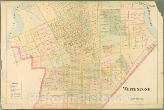 Historic Map - 1891 Queens County, New York (N.Y.), Plate 23: [Bounded By Boulevard, Willetts Road, Fourteenth Avenue, 1St Street, Fourth Avenue And 18Th Street.] - Vintage Wall Art