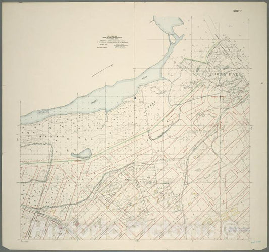 Historic 1905 Map - Sheet 7: Grid #13000E - 16000E, 1000S - 5000S. [Includes Bronx - Vintage Wall Art