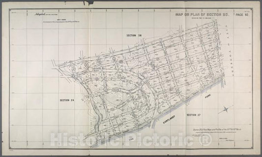Historic 1892 Map - Map Or Plan Of Section 25. [Bounded By Riverdale Avenue, W. 262Nd Street, Broadway And W. 253Rd Street.] - Bronx (New York, N.Y.) - Vintage Wall Art