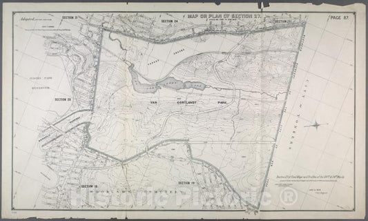 Historic Map - 1892 Bronx (New York, N.Y.), Map Or Plan Of Section 27. [Broadway, Van Cortlandt Park South, Gun Hill Road, Jerome Ave And Mount Vernon Ave.] - Vintage Wall Art