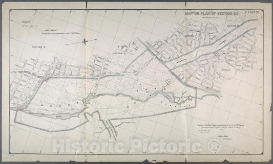 Historic Map - 1892 Bronx (New York, N.Y.), Map Or Plan Of Section 28. [Southern Boulevard, E. 200Th Street, Jerome Ave, Gun Hill Road And Webster Ave.] - Vintage Wall Art