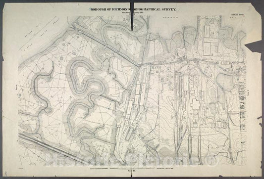 Historic Map - 1906 New York, N.Y. Richmond, Sheet No. 6. [Includes Holland Hook (Howland Hook), Western Avenue, Catherine Street And Richmond Terrace.] - Vintage Wall Art