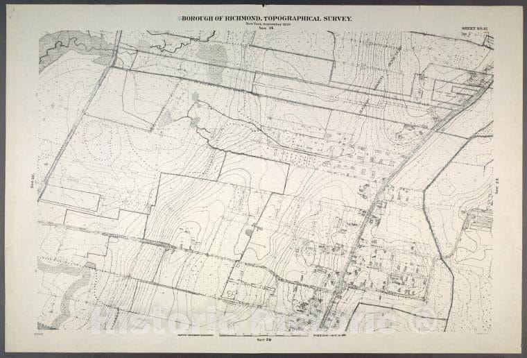 Historic Map - 1906 New York, N.Y. Richmond, Sheet No. 21. [Includes (Graniteville) From South Avenue To Watchogue Road, And From Lisk Avenue To Kirshon Avenue.] - Vintage Wall Art