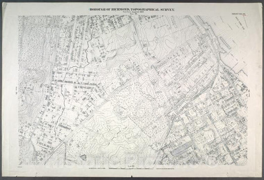 Historic Map - 1906 New York, N.Y. Richmond, Sheet No. 25. [Includes Grymes Hill, Stapleton, Clifton, Fox Hills, And Rosebank.] - Vintage Wall Art