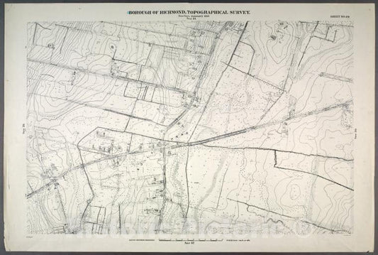 Historic Map - 1906 New York, N.Y. Richmond, Sheet No. 29. [Includes Bulls Head, From Merrill Avenue To Richmond Turnpike.] - Vintage Wall Art
