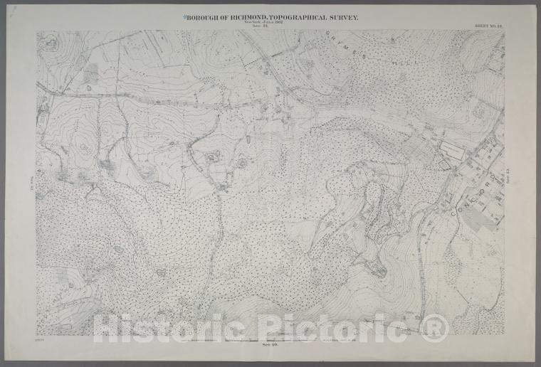Historic Map - 1906 New York, N.Y. Richmond, Sheet No. 32. [Includes Grymes Hill, (Emerson Hill) And Concord.] - Vintage Wall Art