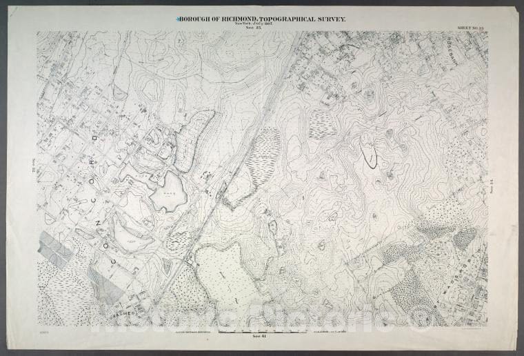 Historic Map - 1906 New York, N.Y. Richmond, Sheet No. 33. [Includes Concord, Grasmere, Fort Wadsworth And Rose Bank.] - Vintage Wall Art