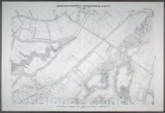 Historic Map - 1906 New York, N.Y. Richmond, Sheet No. 36. [Includes Chelsea Avenue, Union Avenue, Chelsea Creek, Richmond Turnpike And (Travis) Linoleum Ville.] - Vintage Wall Art