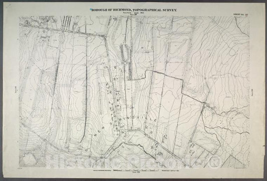 Historic Map - 1906 Sheet No. 37. [Includes Rockland Avenue, Signs Road In New Springville.] - Vintage Wall Art