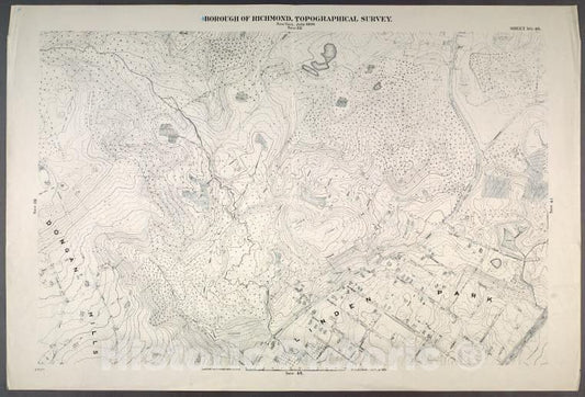 Historic Map - 1906 New York, N.Y. Richmond, Sheet No. 40. [Includes Dongan Hills, Fingerboard, Richmond, Duncan, Oakdale, (Emerson Hill, Old Town) Linden Park.] - Vintage Wall Art