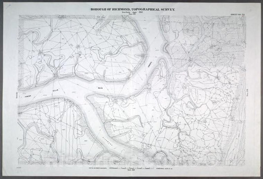 Historic Map - 1906 New York, N.Y. Richmond, [Includes (Fresh Kills),(Travis),(New Springville), (Greenridge), Fresh Kills Main Creek And Richmond Creek. - Vintage Wall Art