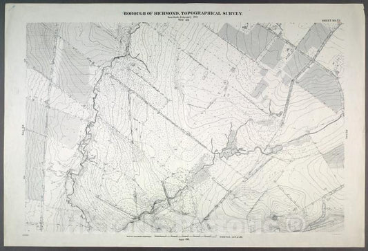Historic Map - 1906 New York, N.Y. Richmond, Sheet No. 53. [Includes Richmond Hill Road, Forest Hill Road, Old Stone Road And Mill Road.] - Vintage Wall Art
