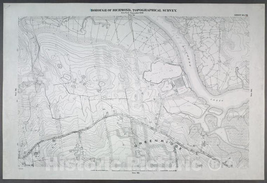 Historic Map - 1906 New York, N.Y. Richmond, Sheet No. 59. [Includes Fresh Kills Road (Arthur Kills Road) Green Ridge And Richmond Creek.] - Vintage Wall Art