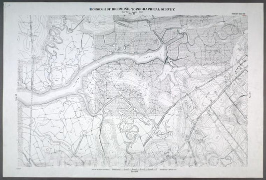Historic Map - 1906 New York, N.Y. Richmond, Sheet No. 60. [Includes Bridge Avenue, Fresh Kills Road And Giffords Lane.] - Vintage Wall Art