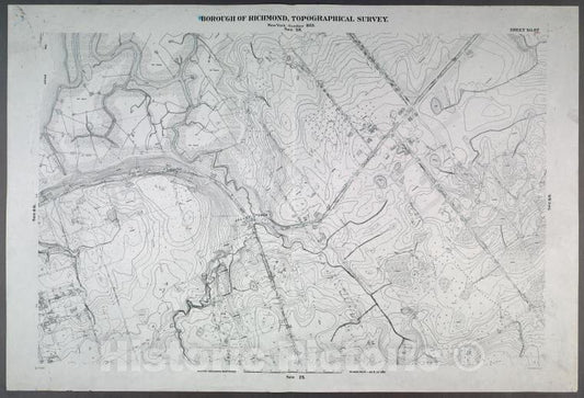 Historic Map - 1906 New York, N.Y. Richmond, Sheet No. 67. [Includes Huegnot Avenue, (Arthur Kill Road) Fresh Kills Road And Olive Street In Valley Forge.] - Vintage Wall Art