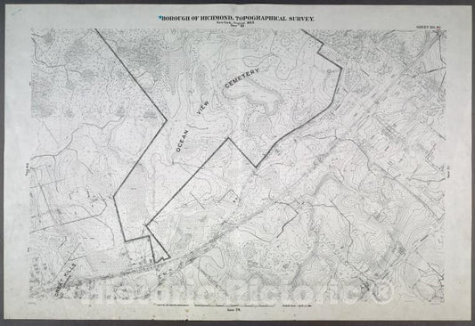 Historic Map - 1906 New York, N.Y. Richmond, Sheet No. 70. Includes Great Kills (Giffords), Southside Boulevard, Emmet Avenue, Washington Avenue, Lincoln Avenue, Vintage Wall Art