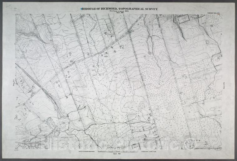 Historic Map - 1906 New York, N.Y. Richmond, Sheet No. 74. [Includes Rossville, Fresh Kills Road, Winant Avenue, Pleasant Avenue And Guyon Avenue.] - Vintage Wall Art