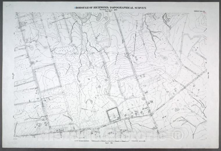 Historic Map - 1906 New York, N.Y. Richmond, (Rossville) Rossville, Huguenot, Ballard, Holcomb, (Everton) Elverton, Holcomb And Woodrow - Vintage Wall Art