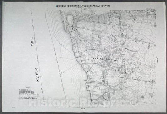 Historic Map - 1906 New York, N.Y. Richmond, Sheet No. 81. [Includes Sharrotts Road, Kreischerville (Port Mobil).] - Vintage Wall Art