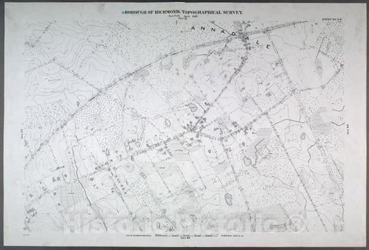 Historic Map - 1906 New York, N.Y. Richmond, Sheet No. 84. [Includes Annadale Road And Amboy Road In Annadale.] - Vintage Wall Art
