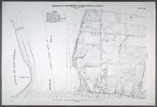 Historic Map - 1906 New York, N.Y. Richmond, Sheet No. 88. [Includes Ploughshare Point, Fresh Kills Road (Arthur Kill Road) And (Charleston) Allentown Lane.] - Vintage Wall Art