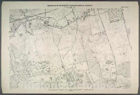 Historic Map - 1906 New York, N.Y. Richmond, Sheet No. 94. [Includes Richmond Valley, Mount Loretto And Pleasant Plains.] - Vintage Wall Art