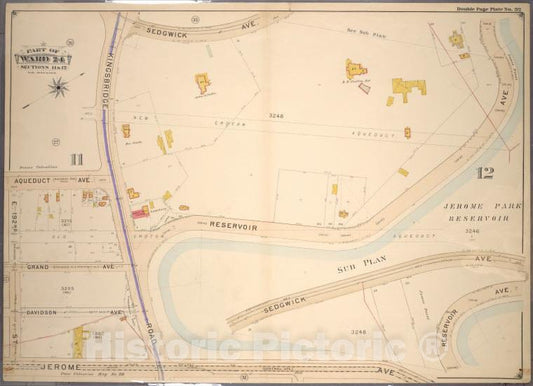 Historic 1901 Map - Double Page Plate No. 32, Part Of Ward 24, Sections 11&12. [Boun - Bronx (New York, N.Y.) - New York (State) - Vintage Wall Art