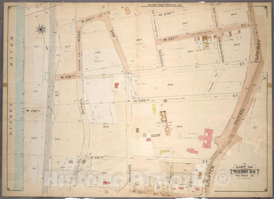 Historic 1901 Map - Double Page Plate No. 46, Part Of Ward 24, Section 13: [Bounded - Bronx (New York, N.Y.) - New York (State) - Vintage Wall Art