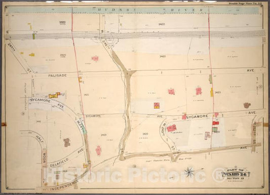 Historic 1901 Map - Double Page Plate No. 52, Part Of Ward 24, Section 13: [Bounded - Bronx (New York, N.Y.) - New York (State) - Vintage Wall Art