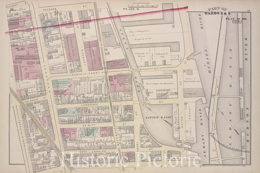 Historic 1876 Map - Plate H - Albany (N.Y.City Atlas Of Albany, New York - Vintage Wall Art