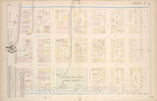 Historic Map - 1880 Oswego, New York (N.Y.), Part Of Ward 4. [Plate A.] - Vintage Wall Art