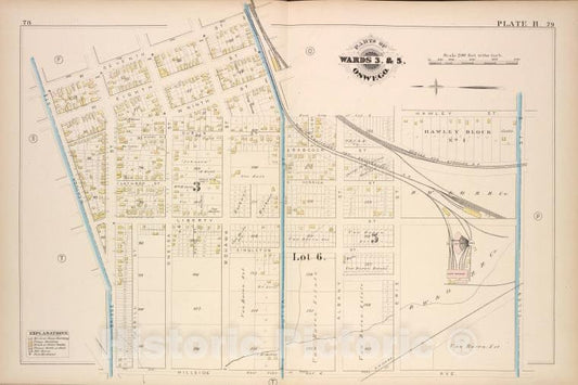 Historic Map - 1880 Oswego, New York (N.Y.), Part Of Ward 3. & 5. [Plate R.] - Vintage Wall Art
