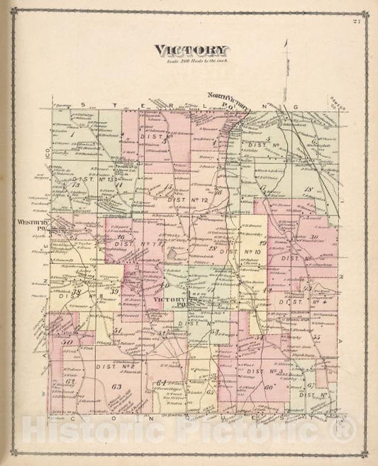 Historic Map - Victory [Township] - Vintage Wall Art