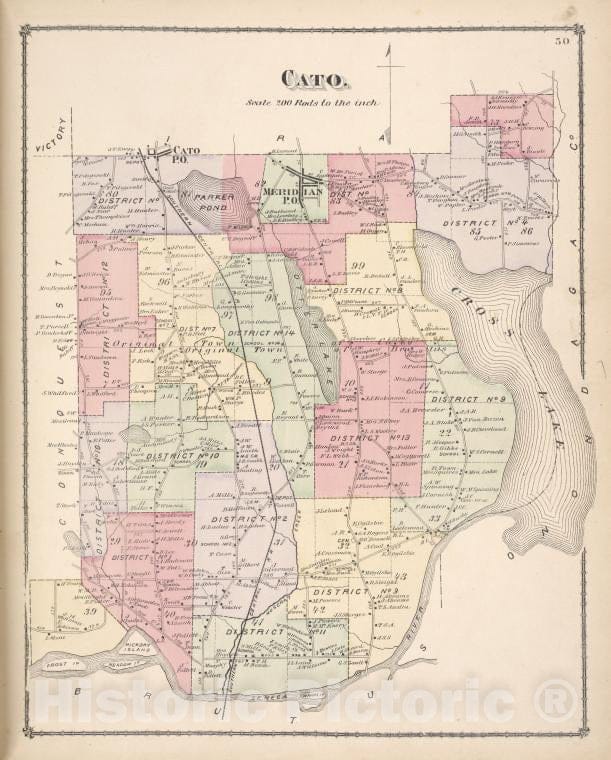 Historic Map - Cato. [Township] - Vintage Wall Art
