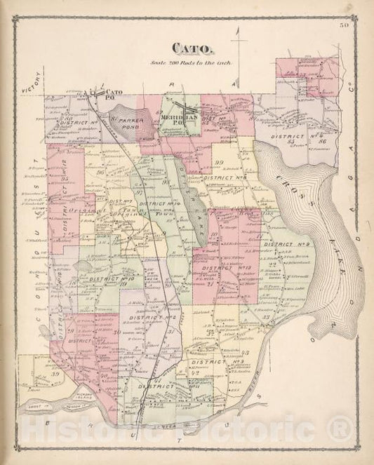 Historic Map - Cato. [Township] - Vintage Wall Art