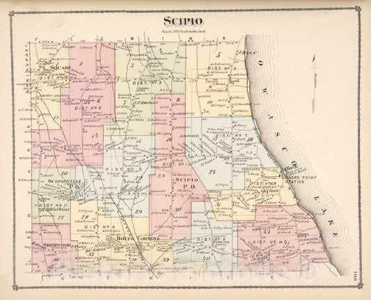 Historic Map - Scipio [Township] - Vintage Wall Art