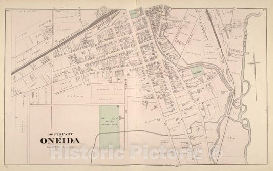Historic Map - 1875 Madison County (N.Y.), South Part Of Oneida - Vintage Wall Art