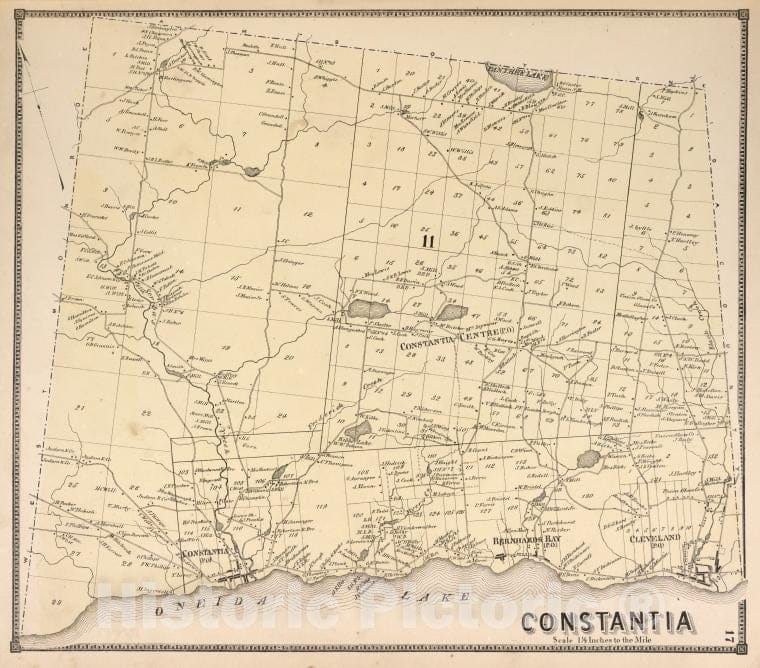 Historic 1867 Map - Constantia [Township] - Vintage Wall Art