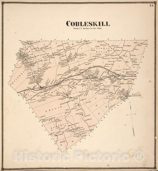 Historic 1866 Map - Cobleskill [Township] - Vintage Wall Art