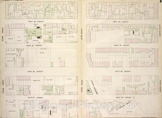Historic 1854 Map - [Plate 71: Map Bounded By West 17Th Street, Eighth Avenue, Ganse - Vintage Wall Art