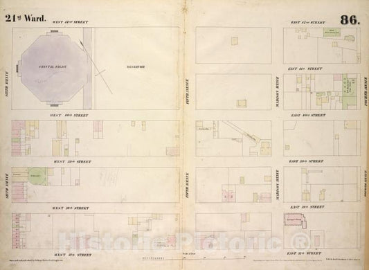 Historic 1854 Map - [Plate 86: Map Bounded By West 42Nd Street, East 42Nd Street, Fo - Vintage Wall Art