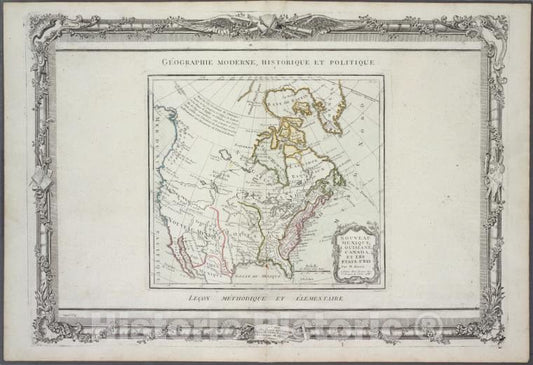 Historic 1786 Map - Nouveau Mexique, Louisiane, Canada, Et Les Etats Unis - North America - Charts And Maps - Vintage Wall Art