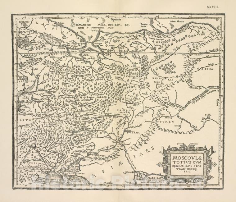 Historic 1899 Map - Karta Rossii S.Neigebauera 1612G. Tekst Str.12. - Russia - Vintage Wall Art